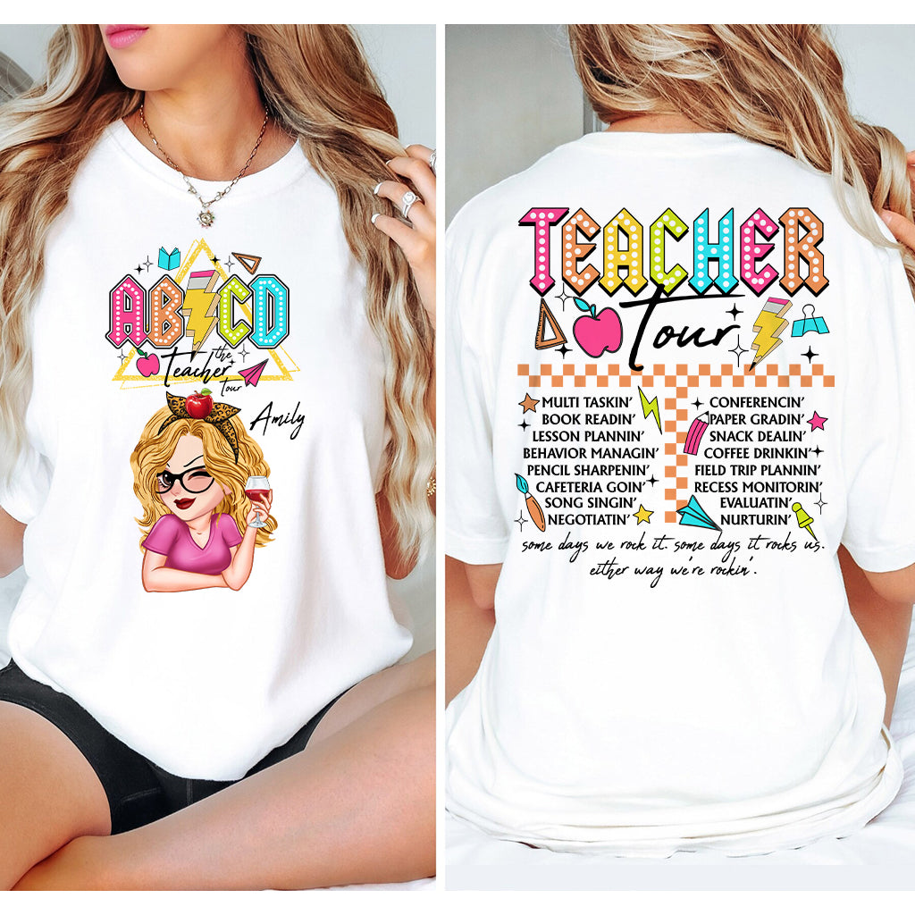 The Teacher Tour - Personalized Teacher T-shirt And Hoodie