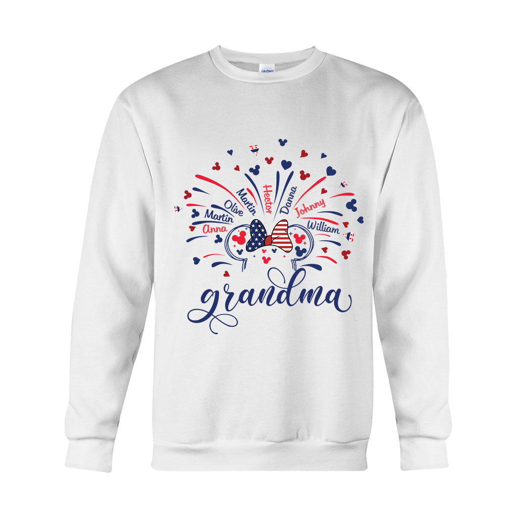 Firework America Mouse Flag - Personalized Mouse T-shirt And Hoodie