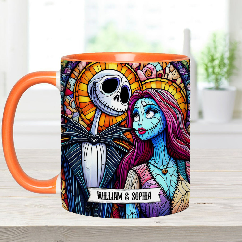 Jack And Sally - Personalized Nightmare Accent Mug