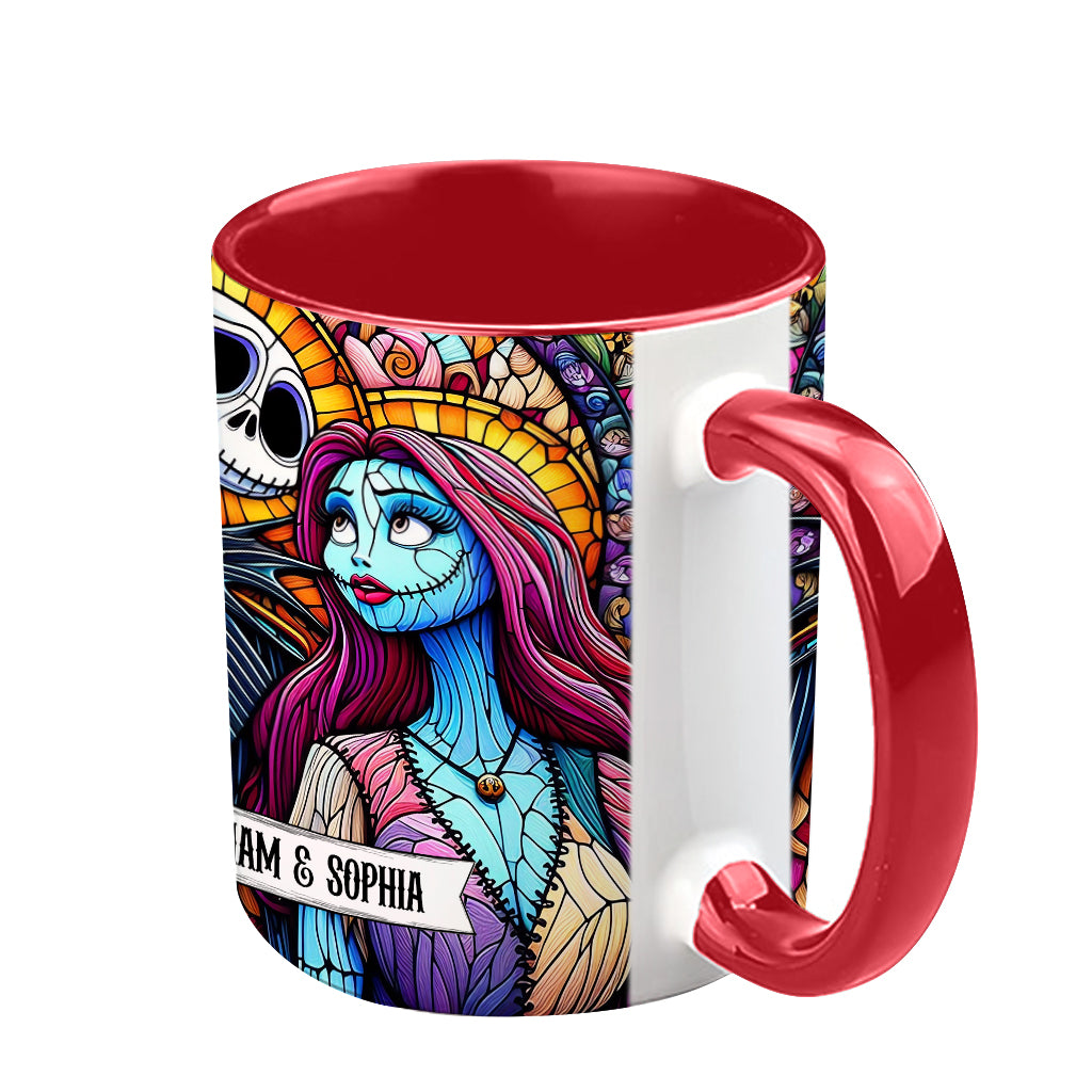 Jack And Sally - Personalized Nightmare Accent Mug