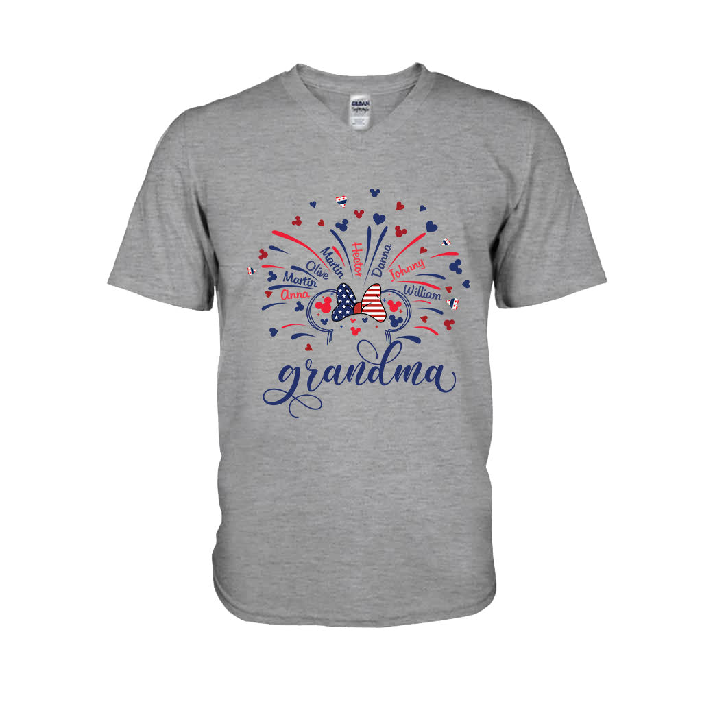 Firework America Mouse Flag - Personalized Mouse T-shirt And Hoodie
