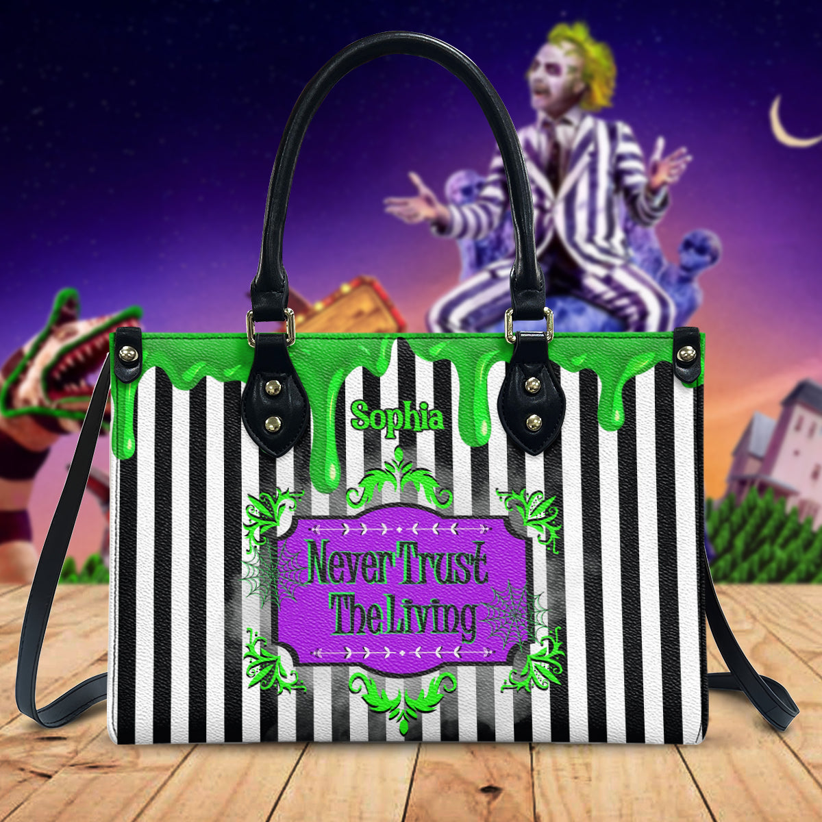 Never Trust The Living - Personalized Leather Handbag