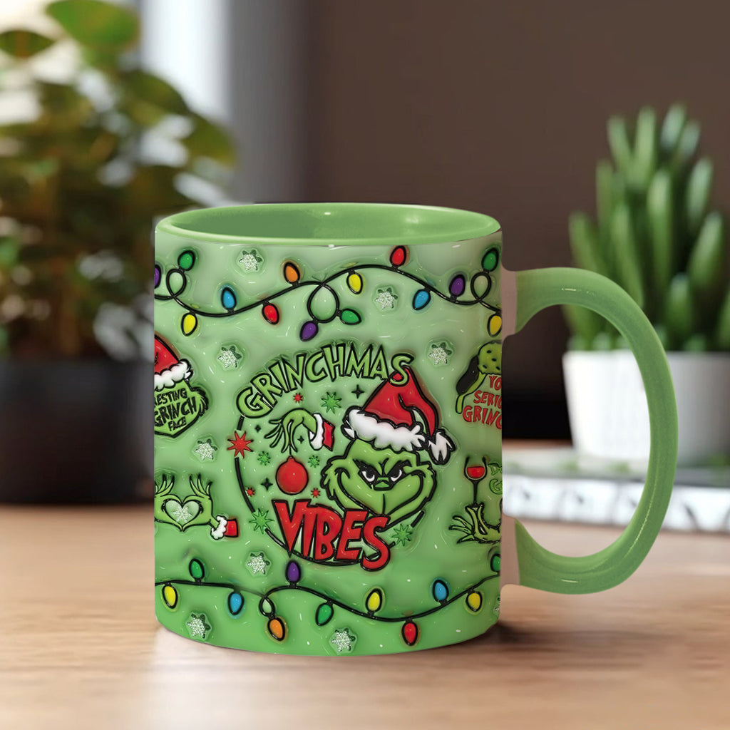 Grinchmas Vibes - Personalized Stole Christmas Accent Mug