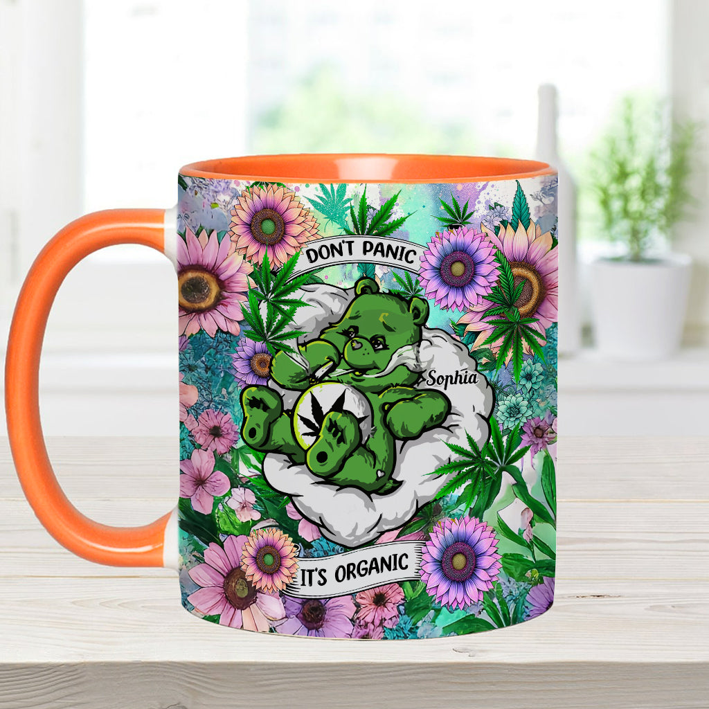 Don't Panic It's Organic - Personalized Weed Accent Mug