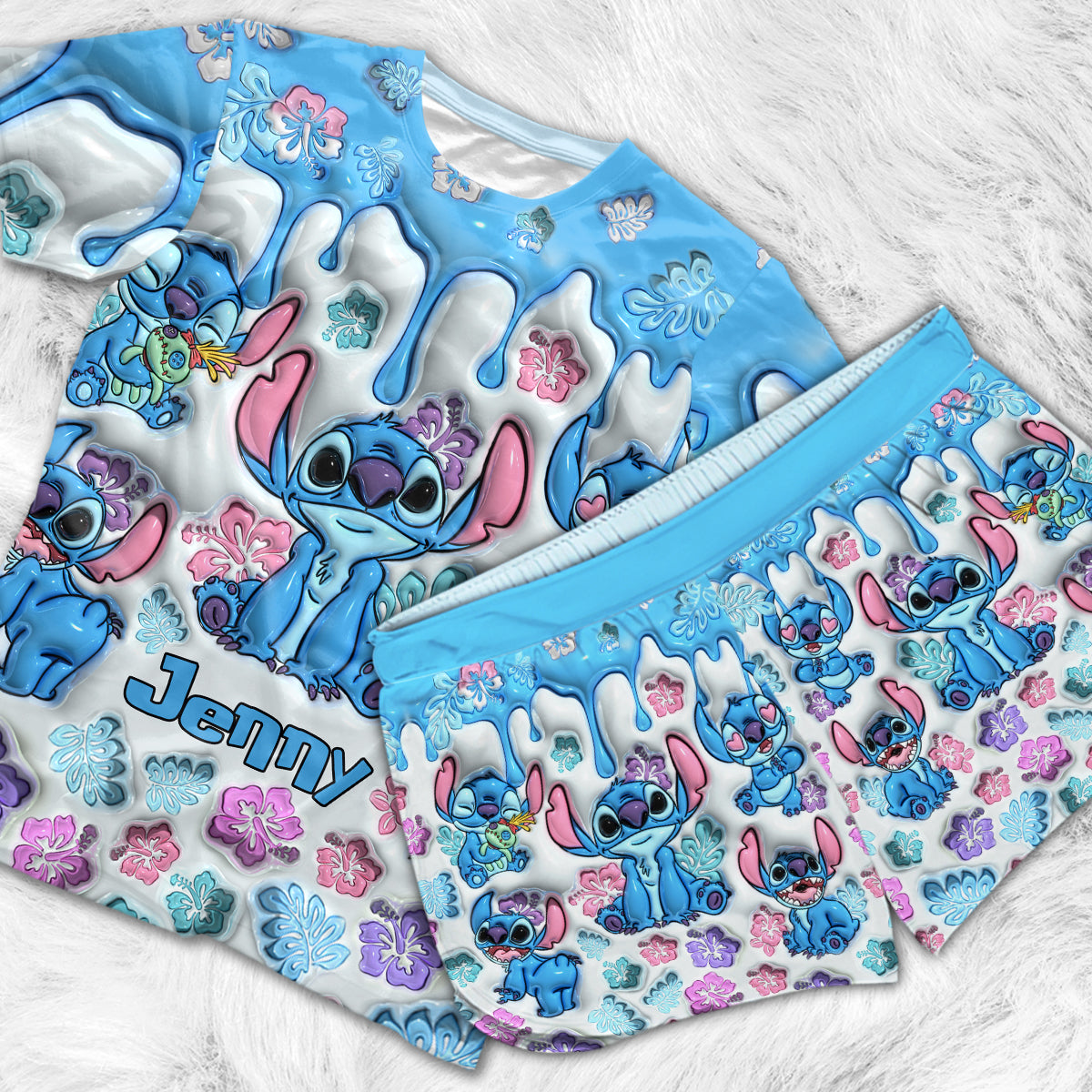 Ohana Means Family - Personalized Ohana All Over Shirt & Women Shorts