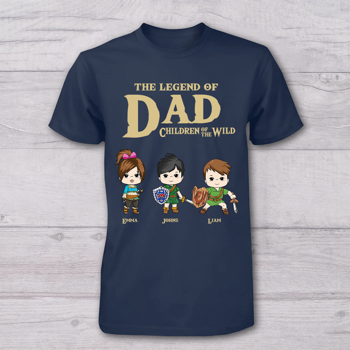 Dad The Legend Of Dad Any Title - Personalized The Adventurer T-shirt And Baby Onesie