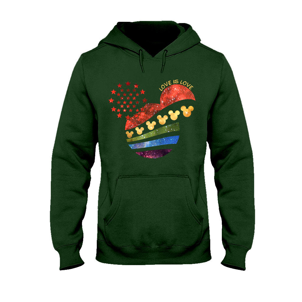 Mouse Head Galaxy Rainbow - LGBT Support T-shirt And Hoodie