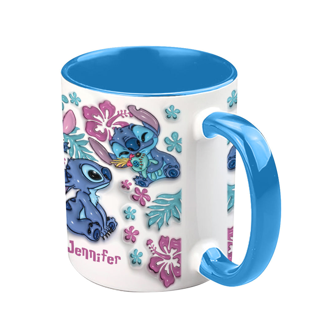 Blue Ohana - Personalized Ohana Accent Mug