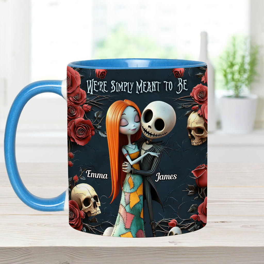 We're Simply Meant To Be - Personalized Nightmare Accent Mug