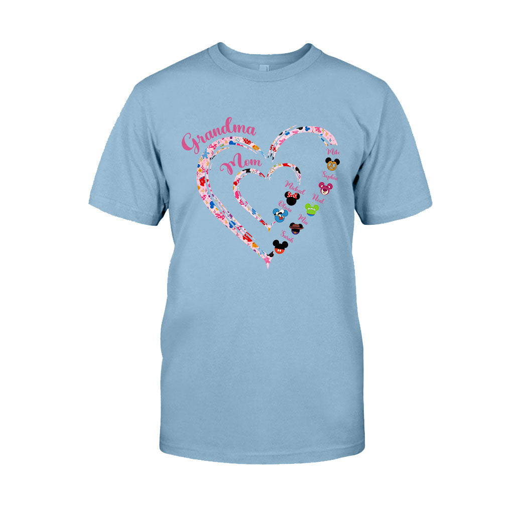 Happiest Grandma - Personalized Mouse T-shirt And Hoodie