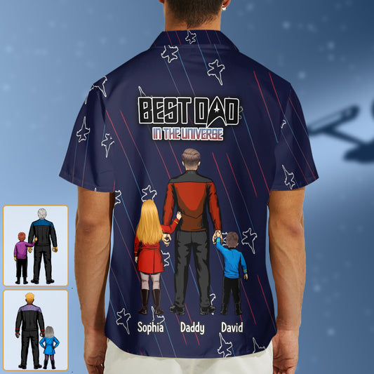 Best Dad In The Universe - Personalized Top Gun Hawaiian Shirt