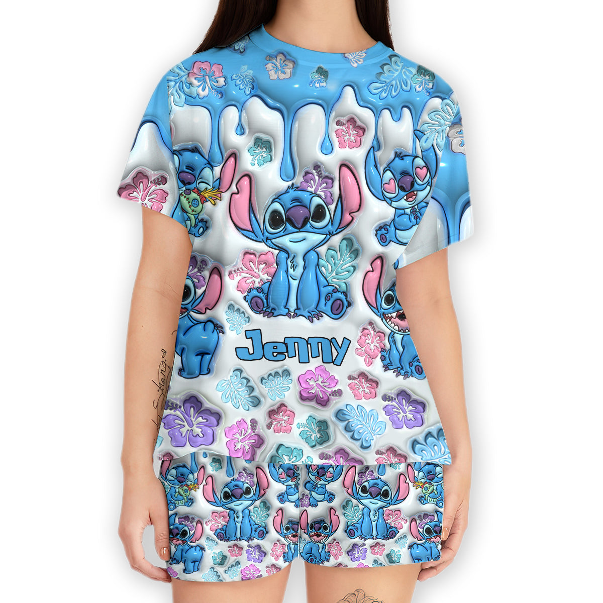 Ohana Means Family - Personalized Ohana All Over Shirt & Women Shorts