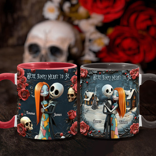 We're Simply Meant To Be - Personalized Nightmare Accent Mug