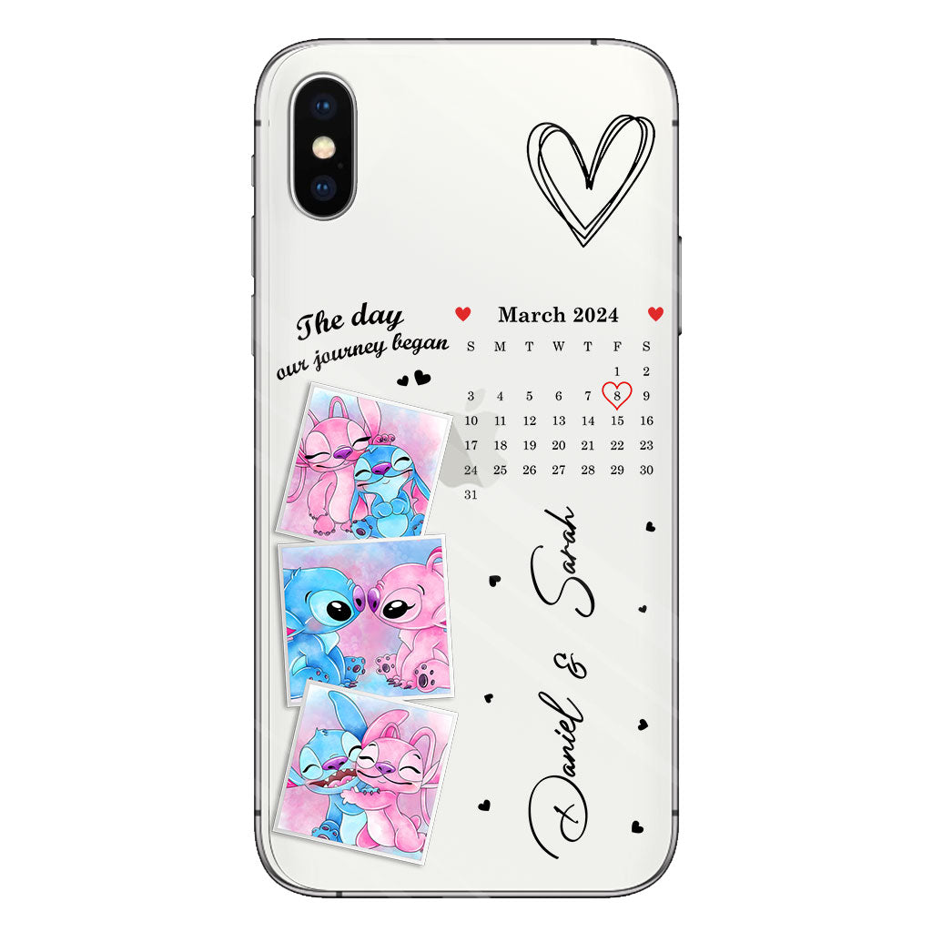 The Day Our Journey Began Ohana Calendar Custom - Personalized Ohana Clear Phone Case