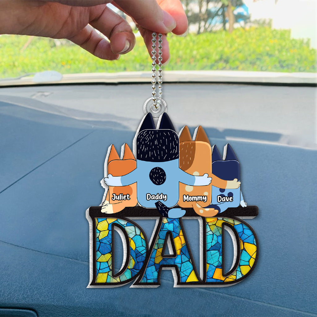 Cool Dad - Personalized Father Custom Shaped Car Ornament