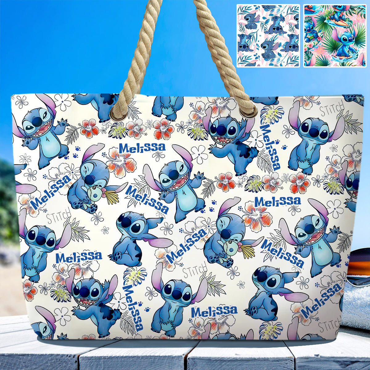 Ohana Summer Vibes - Personalized Ohana Beach Bag