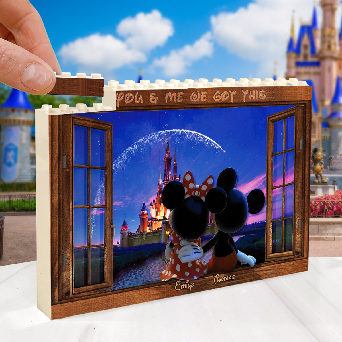 You And Me We Got This - Personalized Mouse One-sided Horizontal Rectangle Building Brick Blocks