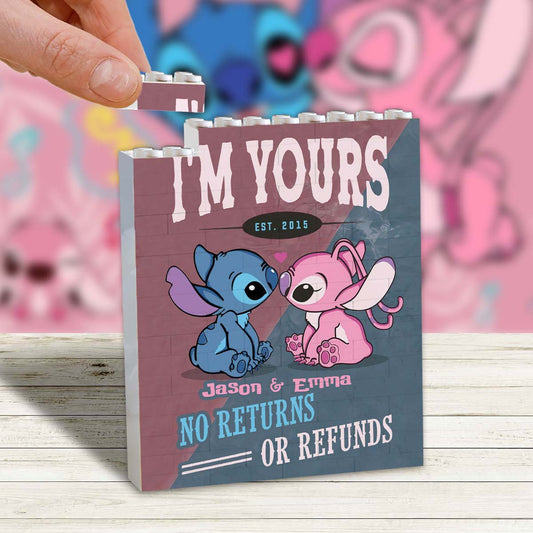 I'm Your No Return Or Refund - Personalized Ohana Vertical Rectangle Building Brick Blocks Printed On Both Sides