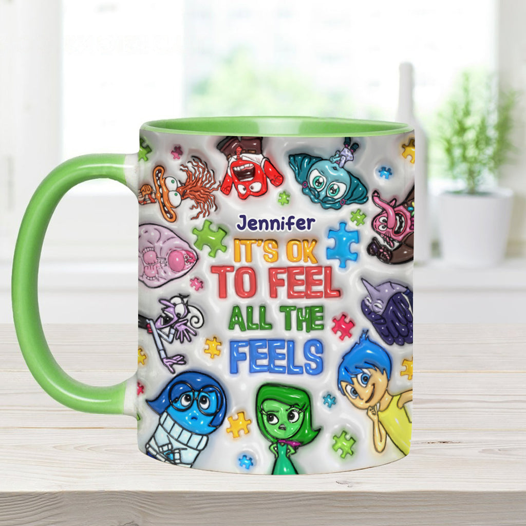 It's Ok To Be Different - Personalized Autism Awareness Accent Mug