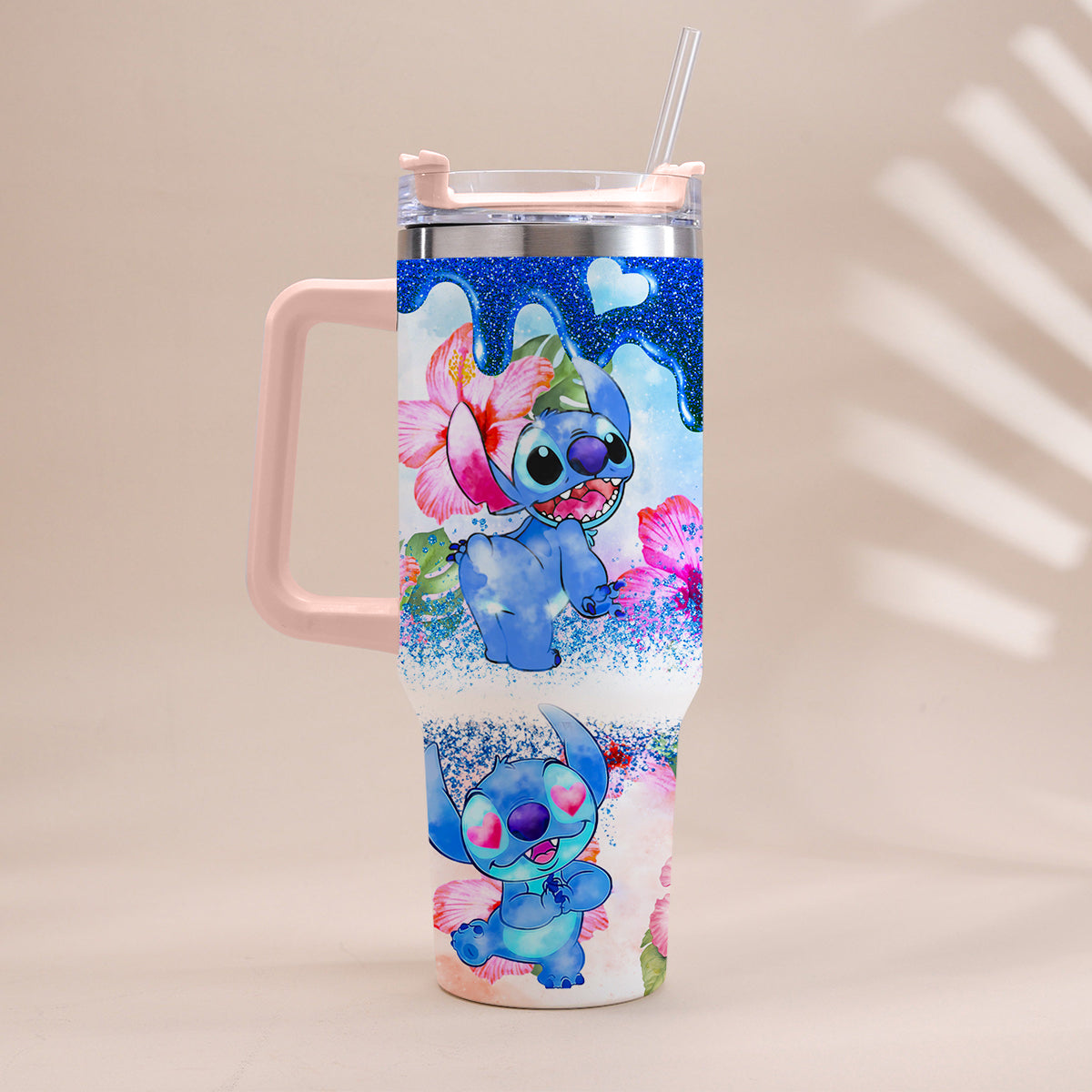 Ohana Tropical Vibe - Personalized Ohana Tumbler With Handle
