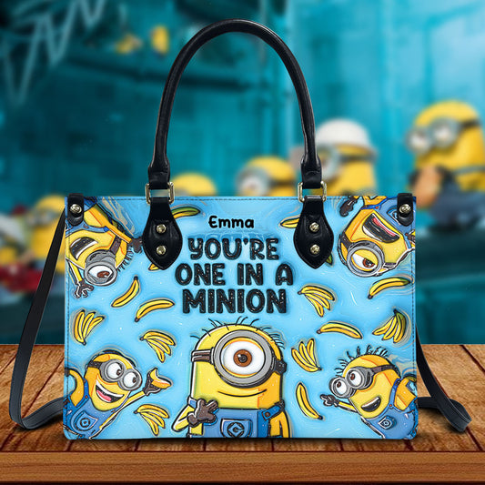 One In A Minion - Personalized Leather Handbag