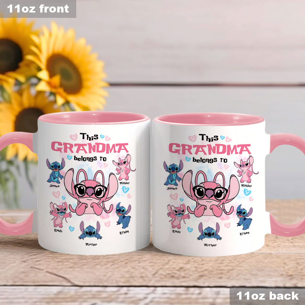 This Grandma Belongs To Custom Any Title - Personalized Mouse Accent Mug