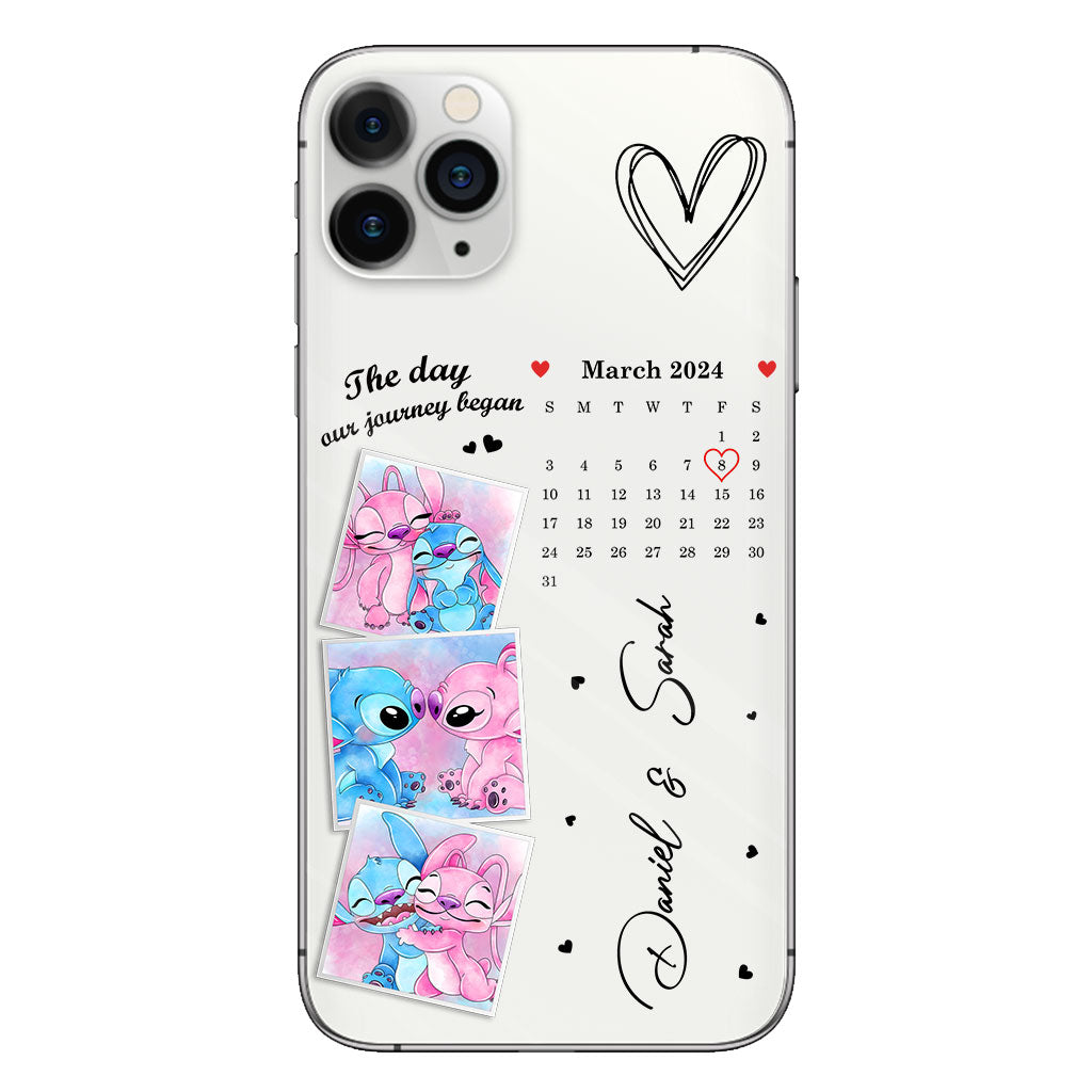 The Day Our Journey Began Ohana Calendar Custom - Personalized Ohana Clear Phone Case