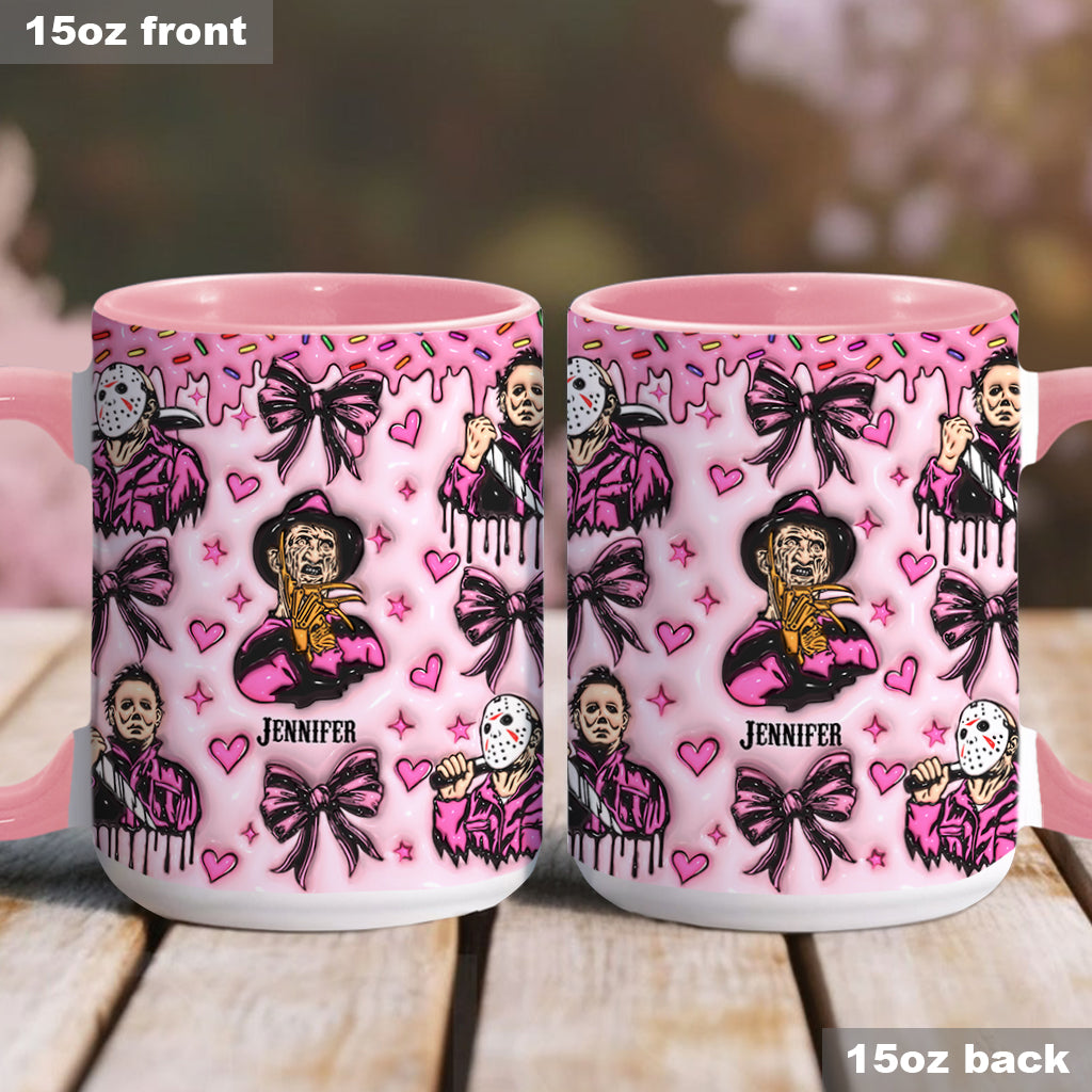 Pink Halloween Fan - Personalized Accent Mug