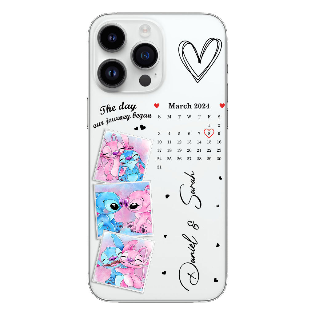 The Day Our Journey Began Ohana Calendar Custom - Personalized Ohana Clear Phone Case