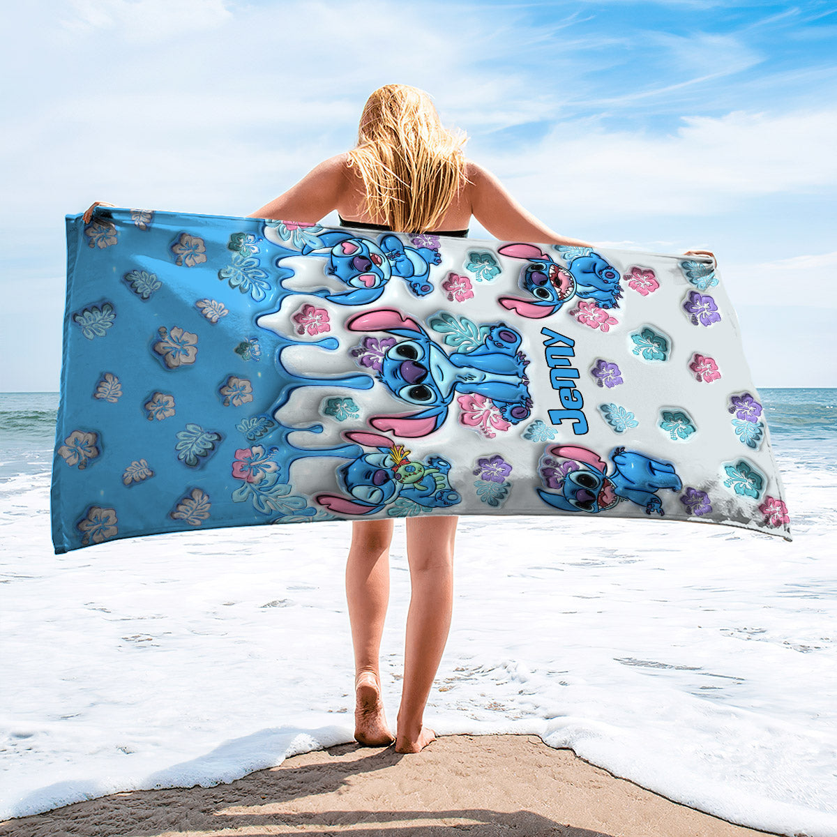 Ohana Means Family - Personalized Ohana Beach Towel