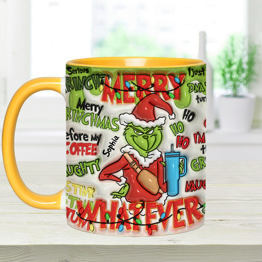 Merry Grinchmas - Personalized Stole Christmas Accent Mug