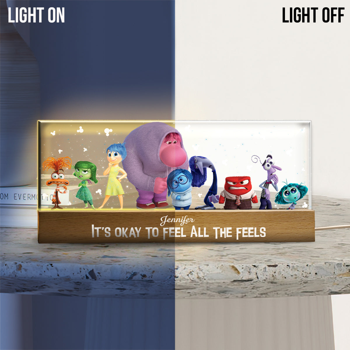 It's Okay To Feel All The Feels - Personalized Custom LED Night Light