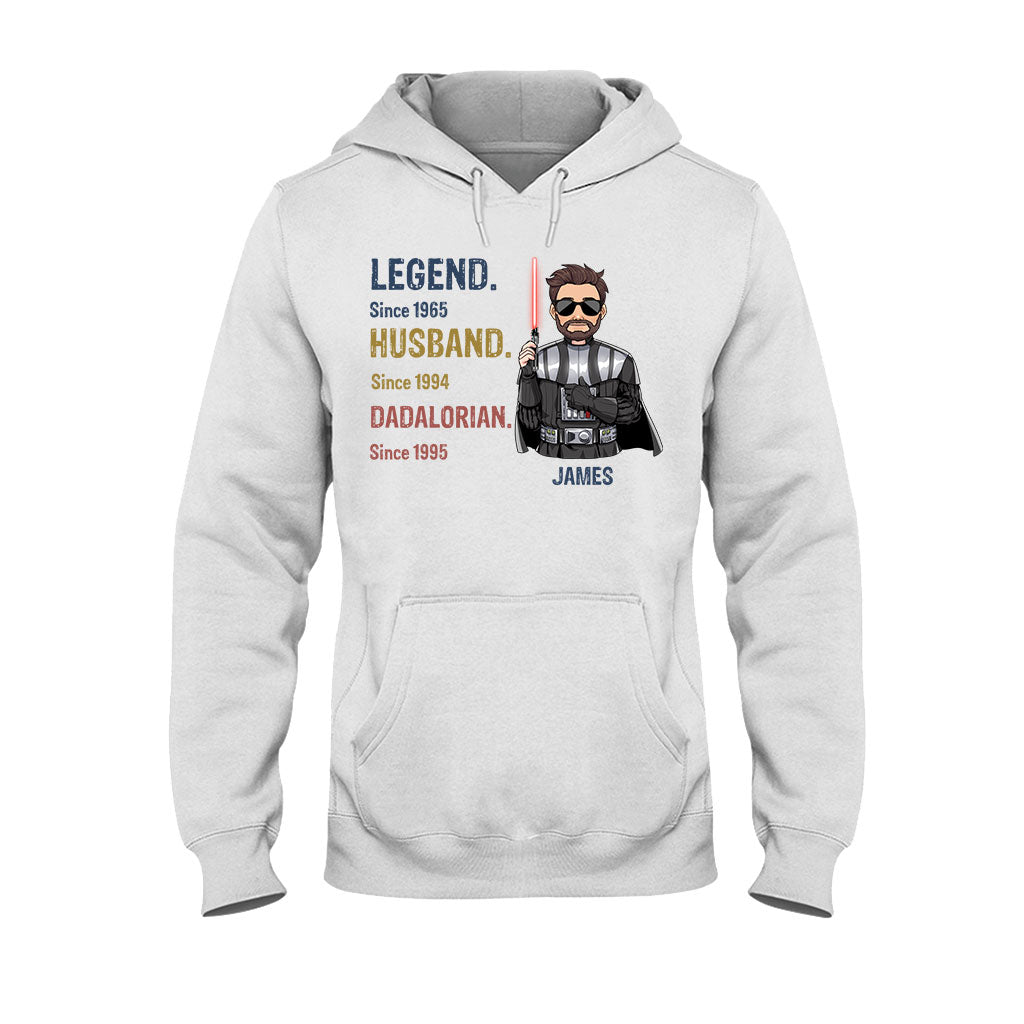 Legend Husband Dadalorian Papalorian - Personalized The Force T-shirt And Hoodie
