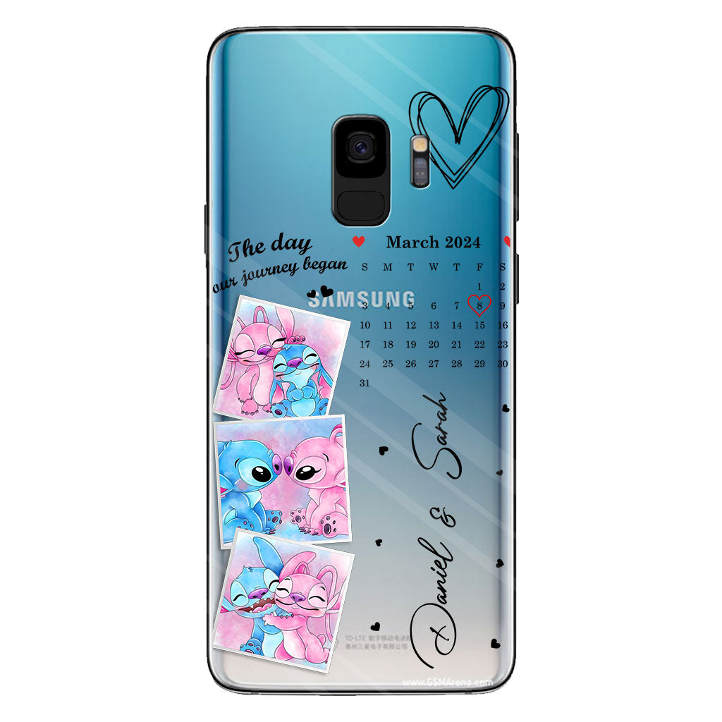 The Day Our Journey Began Ohana Calendar Custom - Personalized Ohana Clear Phone Case