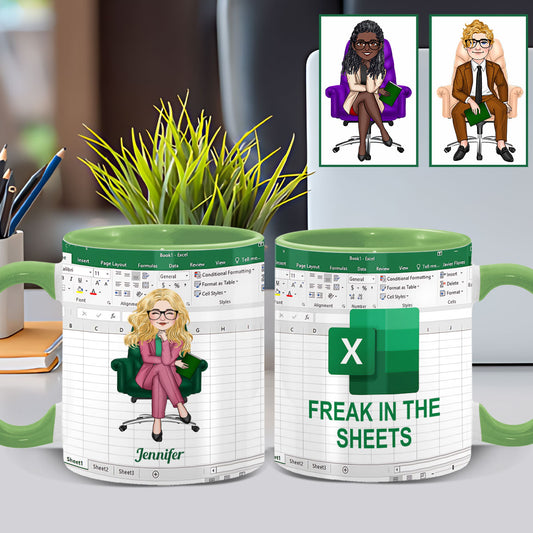 Freak In The Sheet - Personalized Colleague Accent Mug