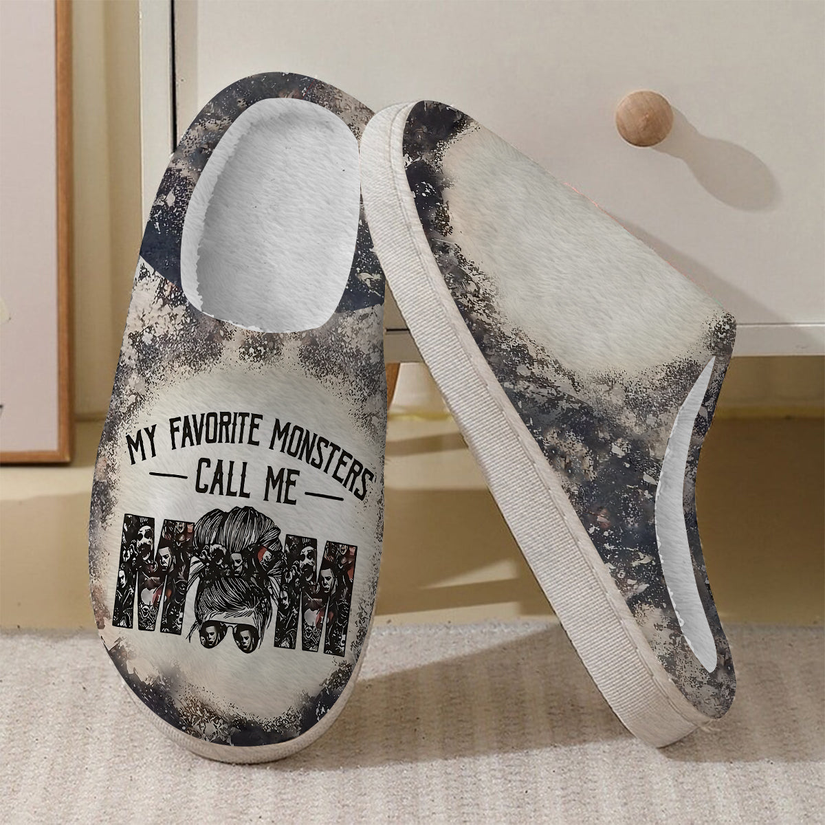 My Favorite Monsters Call Me Mom - Personalized Mother Slippers