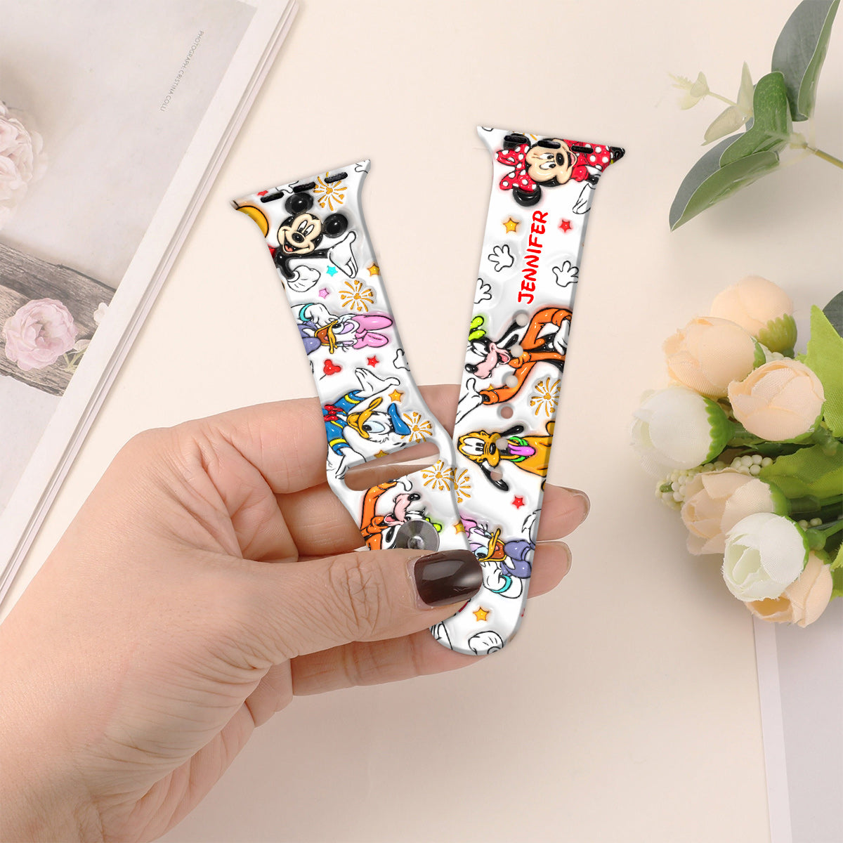 Puffy Mouse Ears - Personalized Mouse Apple Watch Band