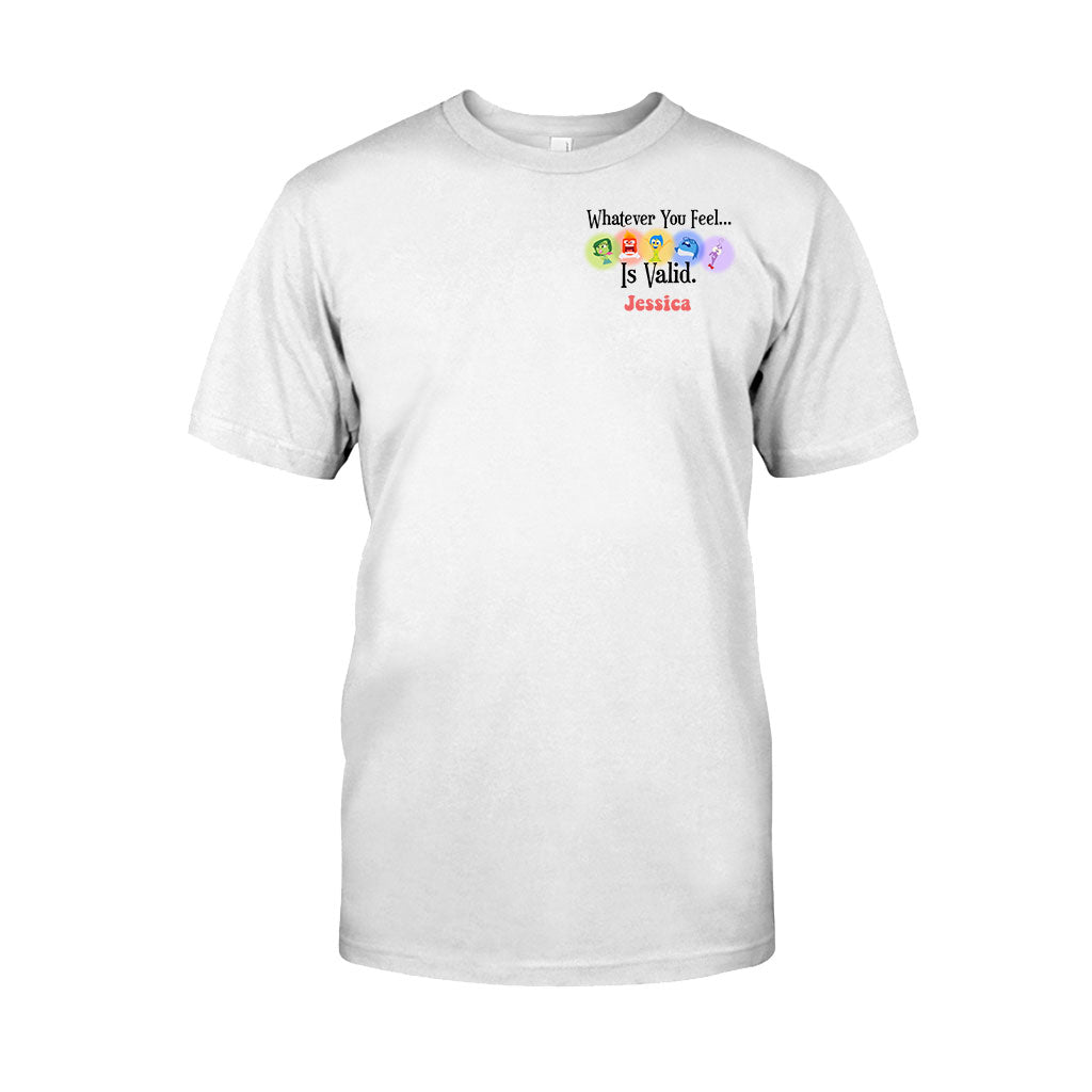 Whatever You Feel Is Valid - Personalized Inside Out T-shirt And Hoodie