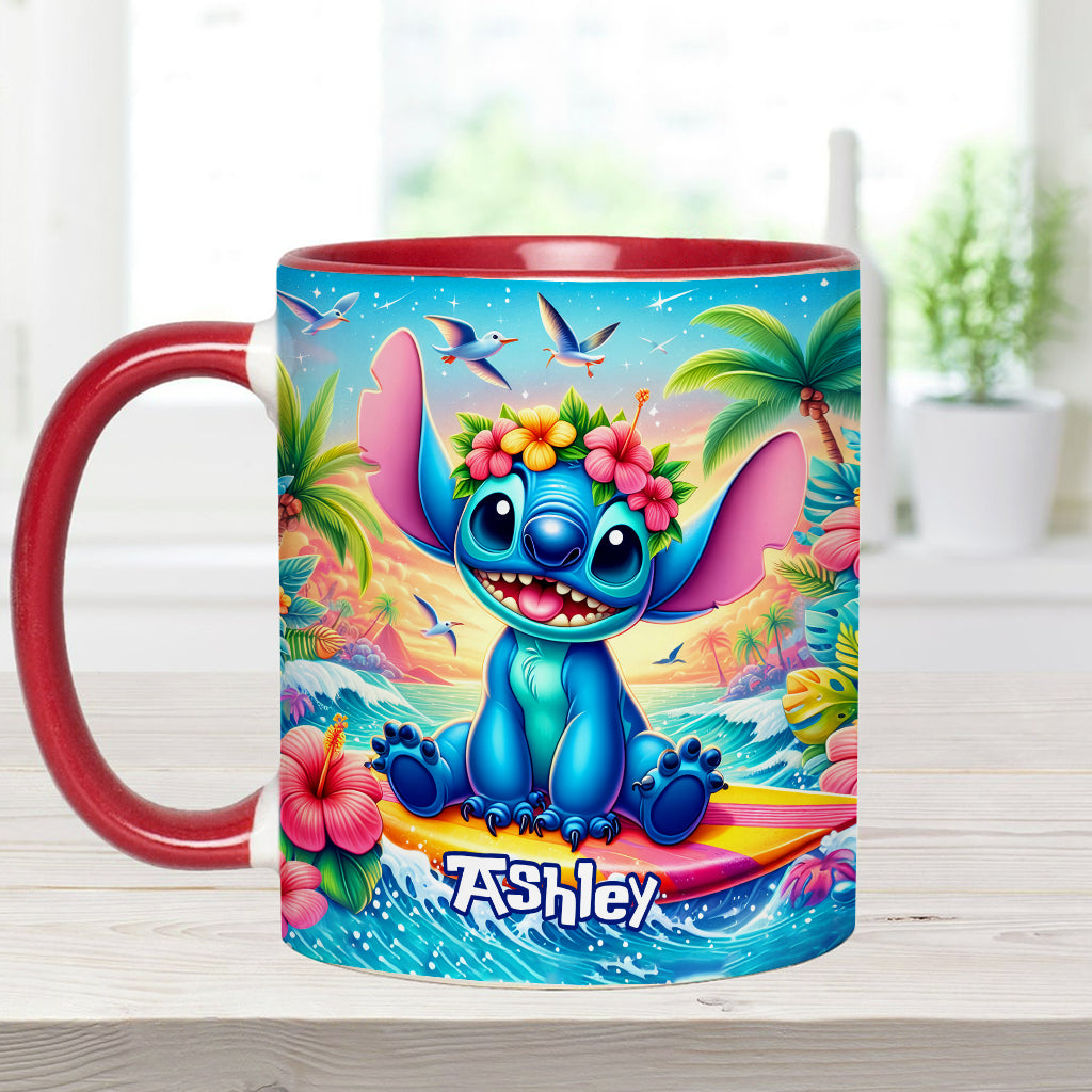 Blue Summer Hawaii - Personalized Ohana Accent Mug