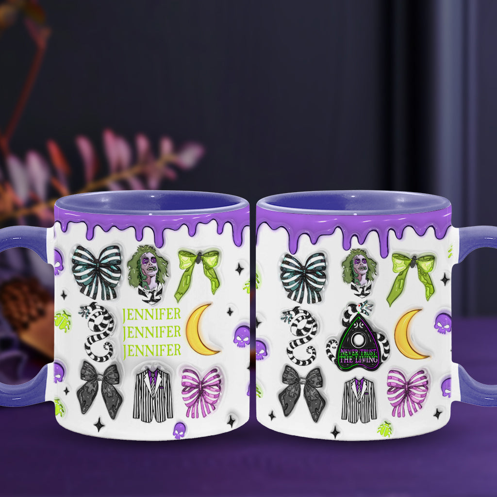 Never Trust The Living - Personalized Accent Mug