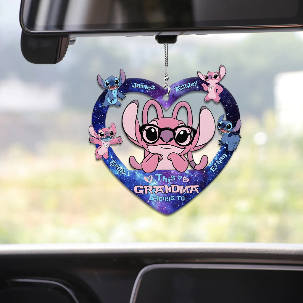 This Grandma Belongs To Custom Any Title - Personalized Ohana One-sided Car Ornament