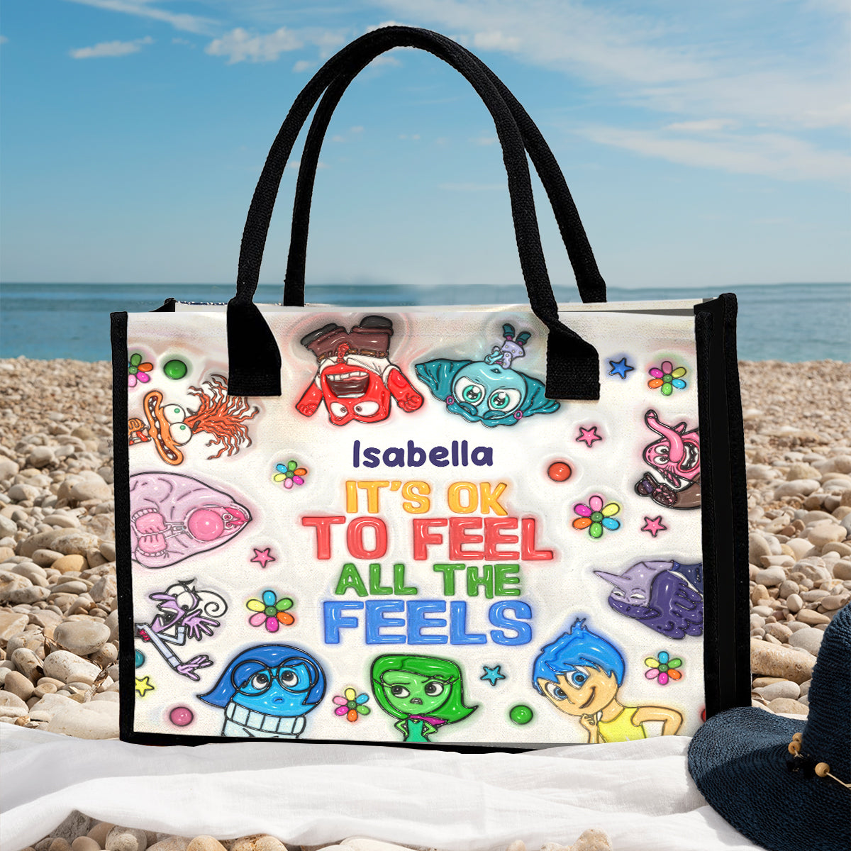 It's Ok To Feel All The Feels - Personalized Canvas Tote Bag
