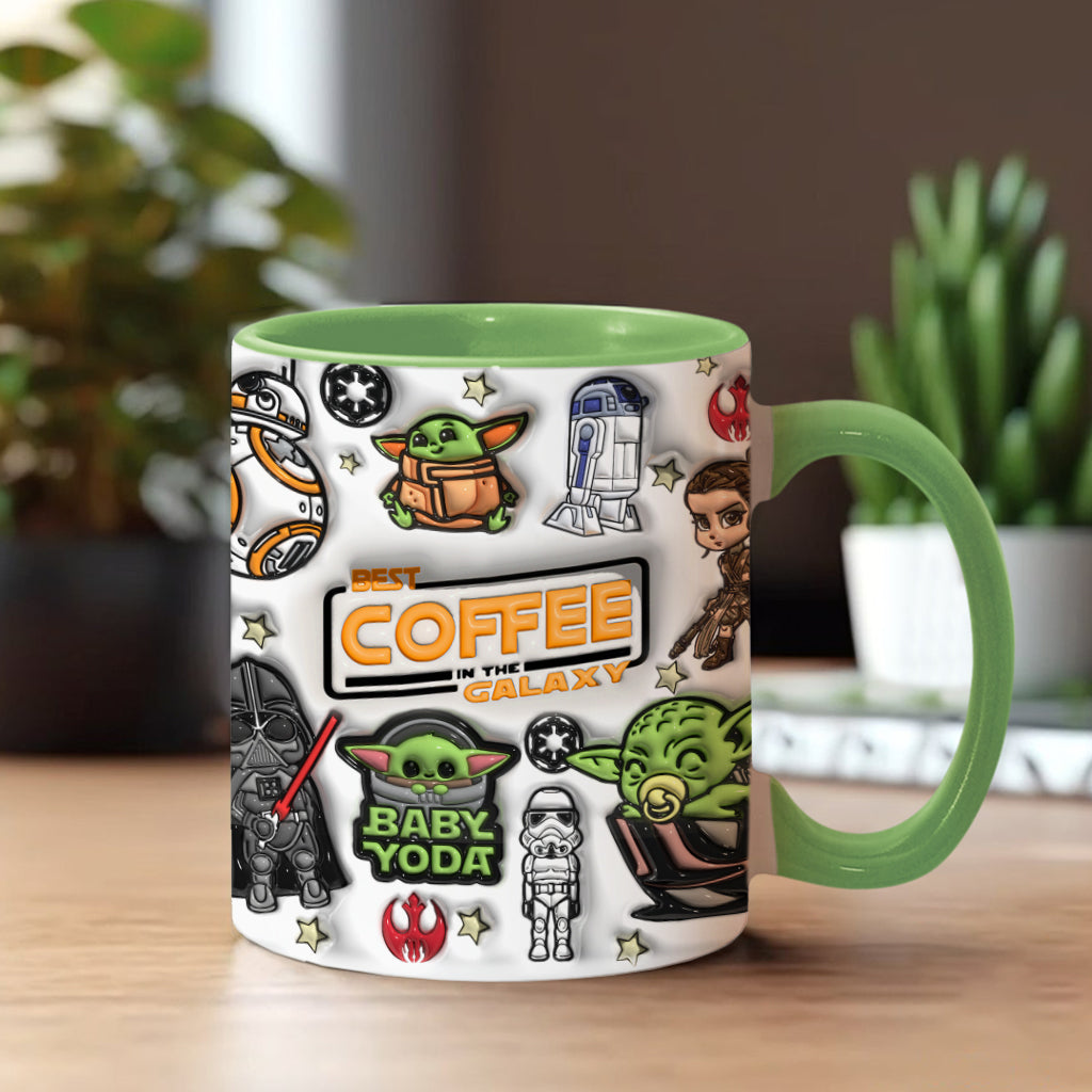 Best Coffee In The Galaxy - Personalized The Force Accent Mug