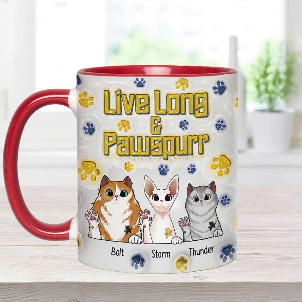 Live Long and Pawspurr - Personalized Star Fleet Accent Mug