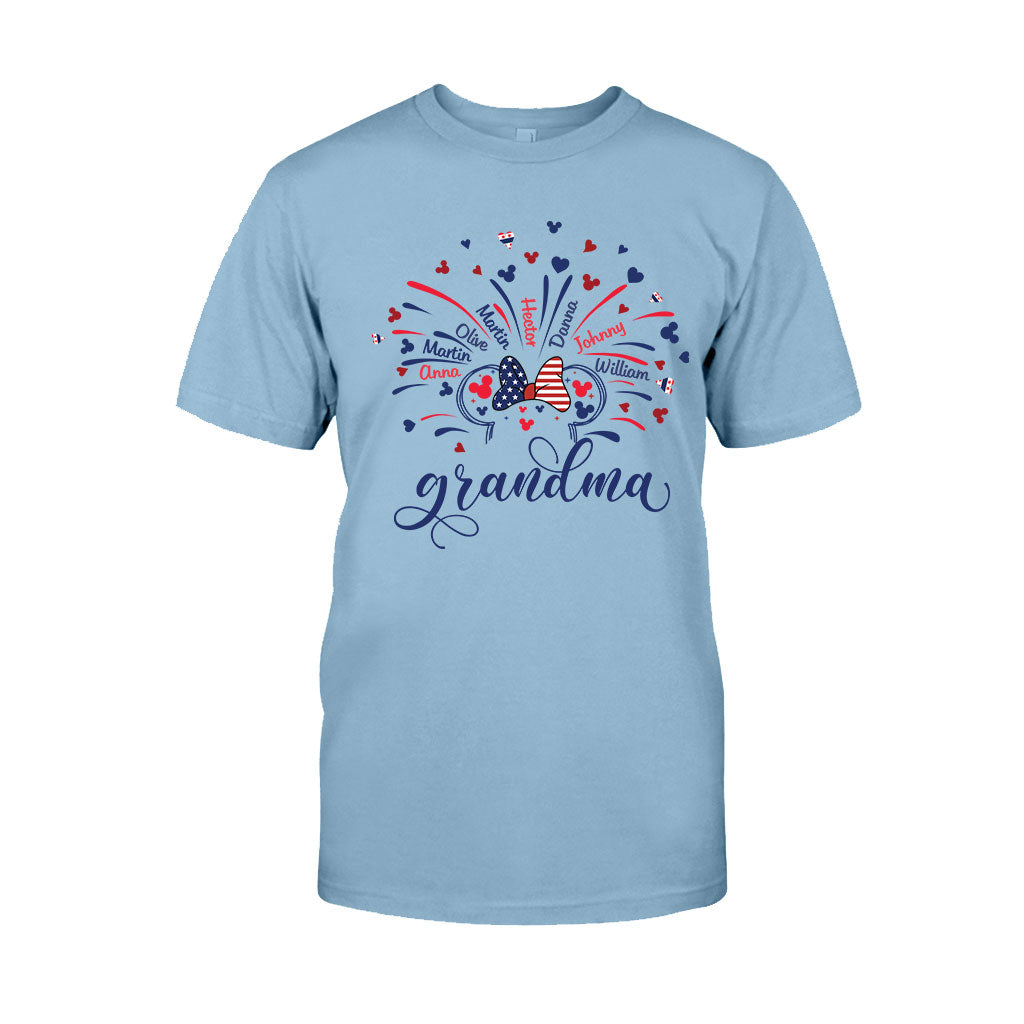 Firework America Mouse Flag - Personalized Mouse T-shirt And Hoodie