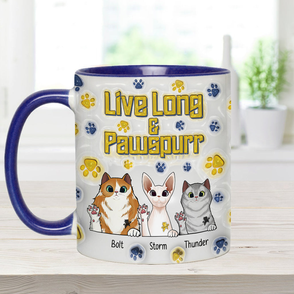 Live Long and Pawspurr - Personalized Star Fleet Accent Mug