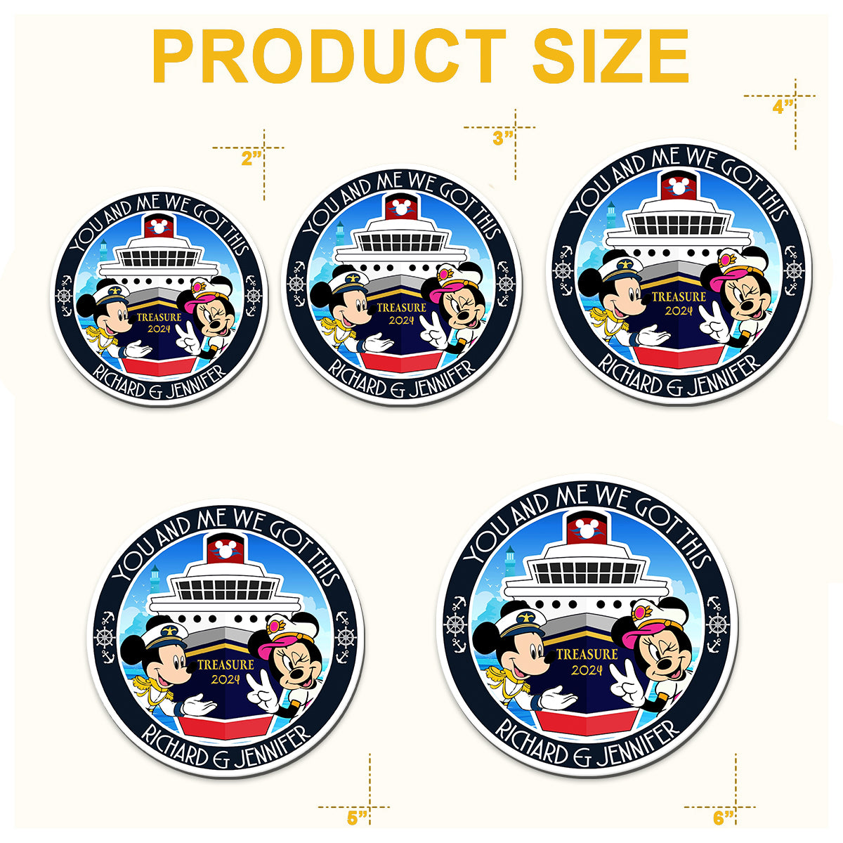 You And Me We Got This - Personalized Mouse Magnet