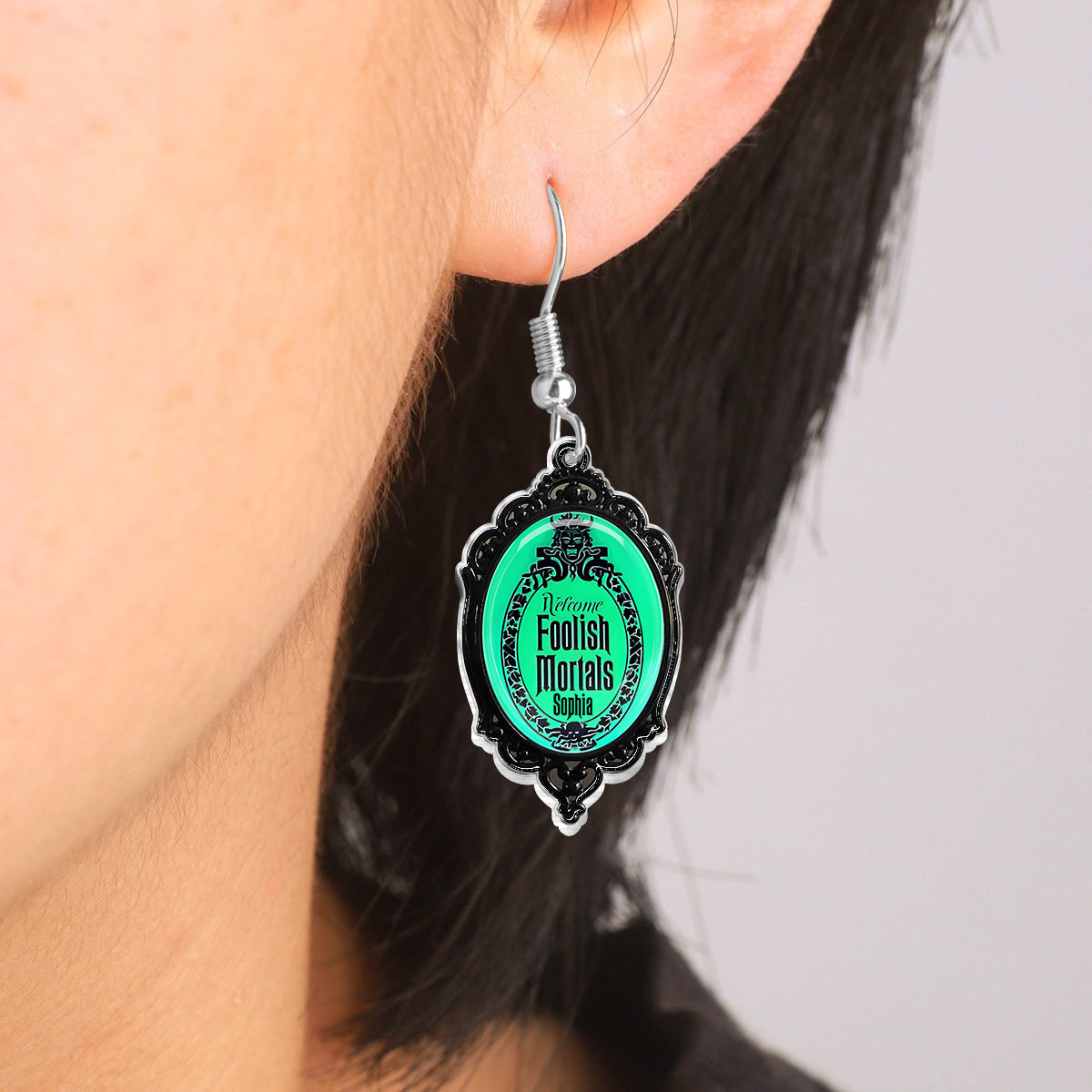 Welcome Foolish Mortals - Personalized Mouse Earrings