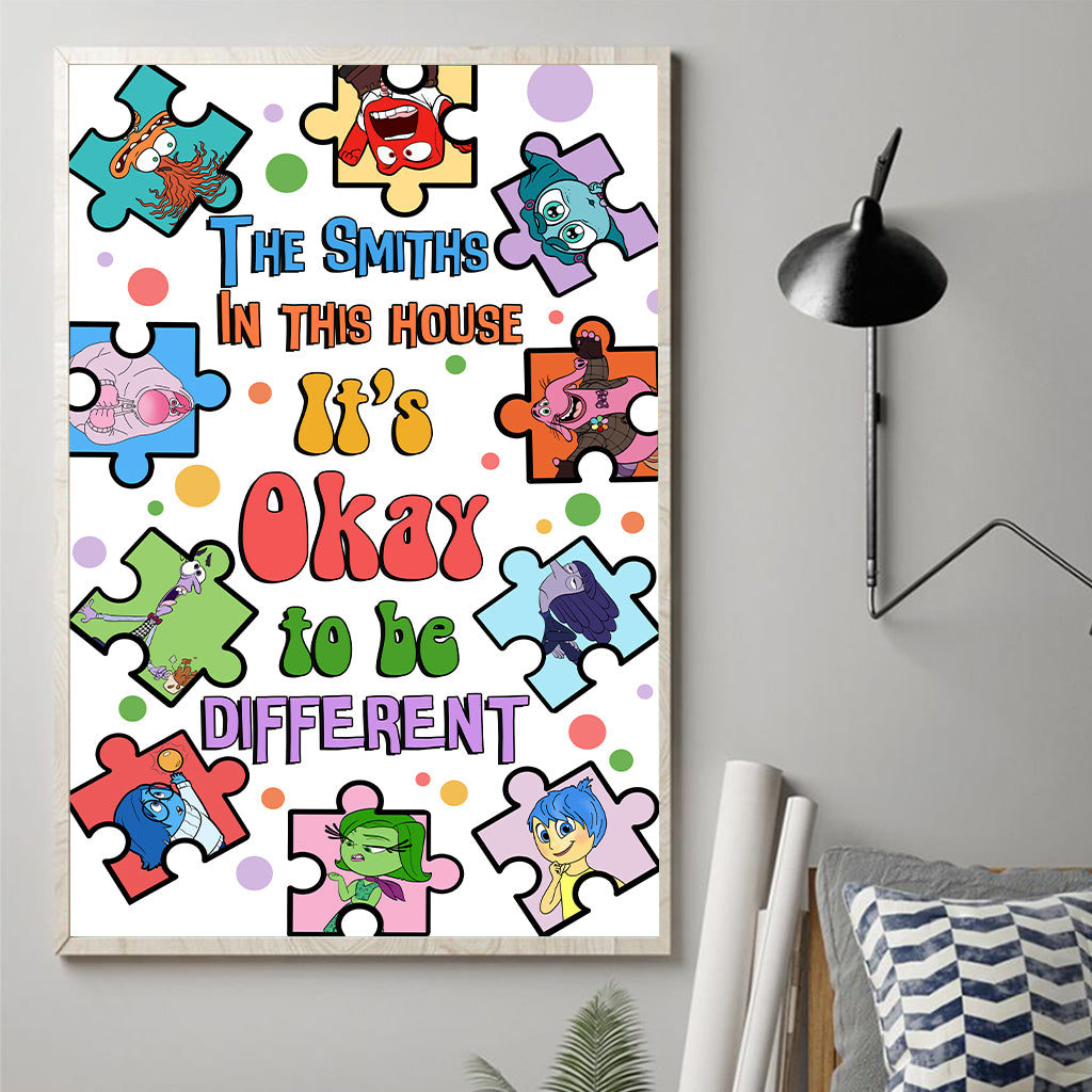 It's Okay To Be Different - Personalized Canvas And Poster