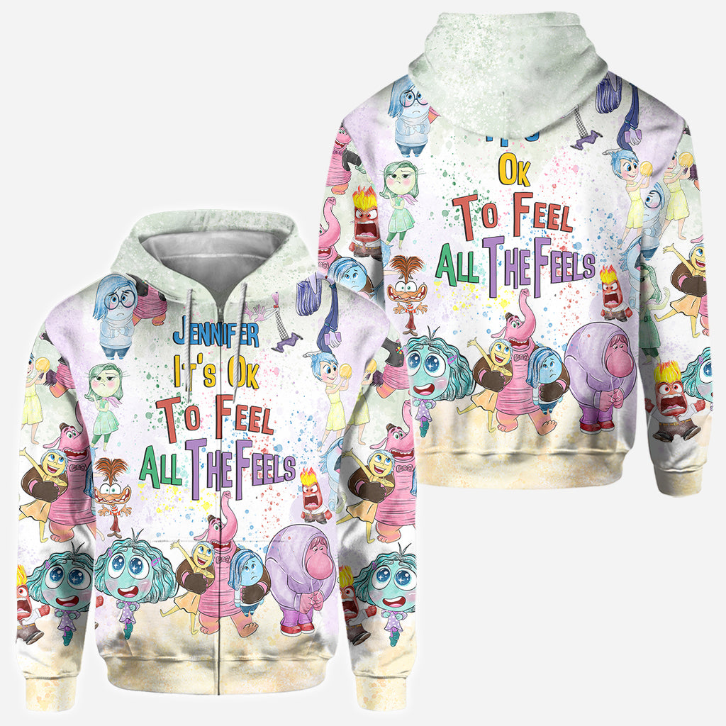 It's Ok To Feel All The Feels - Personalized All Over Shirt